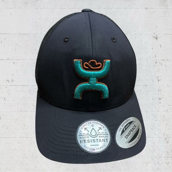 Hooey Men's Sterling Logo Mesh Snapback Trucker Cap Black One Size Western - Picture 1 of 6